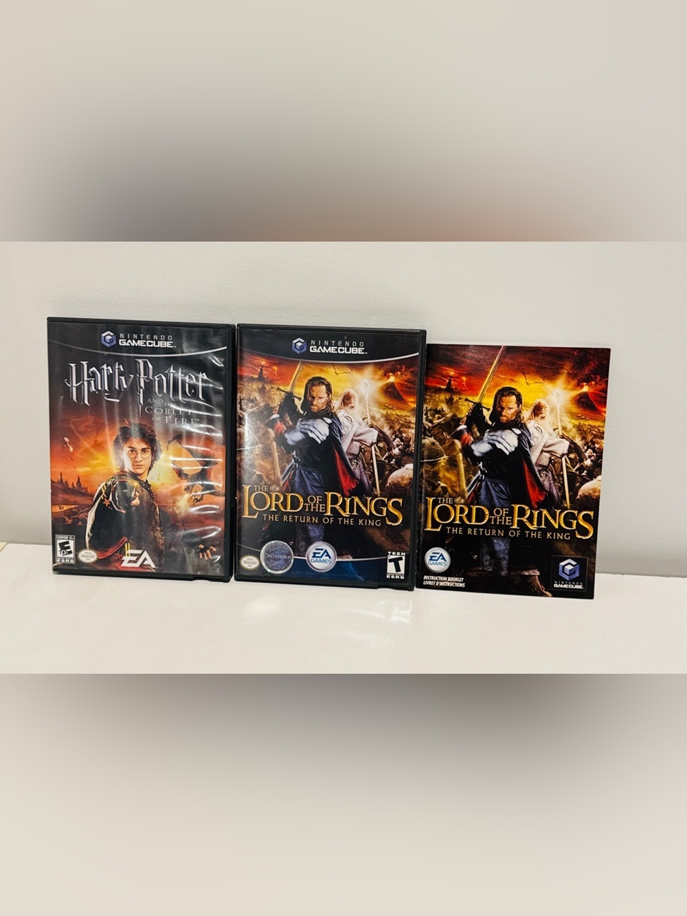 Nintendo GameCube Game Lot - Lord of the Rings Return of the King & Harry Potter